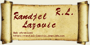 Ranđel Lazović vizit kartica